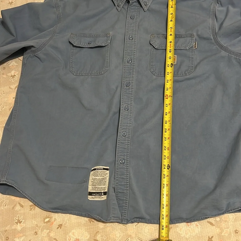 Carhartt FR Blue Button-Up Shirt - Picture 7 of 11